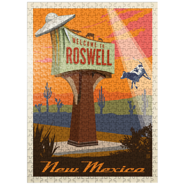 puzzleplate Roswell, New Mexico, Vintage Poster 500 Jigsaw Puzzle