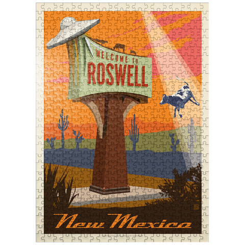 puzzleplate Roswell, New Mexico, Vintage Poster 500 Jigsaw Puzzle