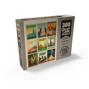 Chicago: Multi-Image Print - Edition 1, Vintage Poster 300 Jigsaw Puzzle box view2