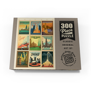 Chicago: Multi-Image Print - Edition 1, Vintage Poster 300 Jigsaw Puzzle box view3
