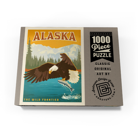 Alaska: Eagle, Vintage Poster 1000 Jigsaw Puzzle box view3