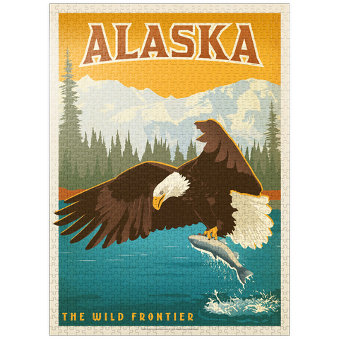 puzzleplate Alaska: Eagle, Vintage Poster 1000 Jigsaw Puzzle