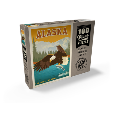 Alaska: Eagle, Vintage Poster 100 Jigsaw Puzzle box view2