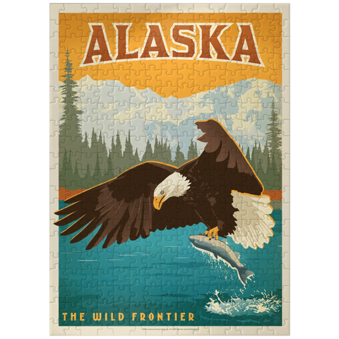 puzzleplate Alaska: Eagle, Vintage Poster 300 Jigsaw Puzzle