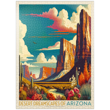 puzzleplate Arizona: Desert Dreamscape, Vintage Poster 1000 Jigsaw Puzzle