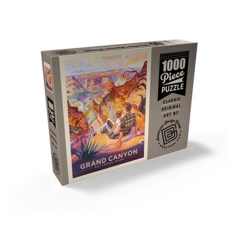 Grand Canyon National Park: A Grand Vista, Vintage Poster 1000 Jigsaw Puzzle box view2