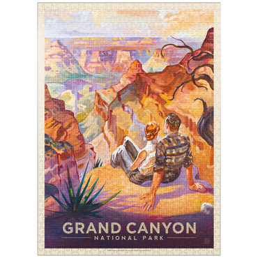 puzzleplate Grand Canyon National Park: A Grand Vista, Vintage Poster 1000 Jigsaw Puzzle