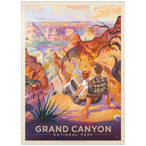 puzzleplate Grand Canyon National Park: A Grand Vista, Vintage Poster 1000 Jigsaw Puzzle