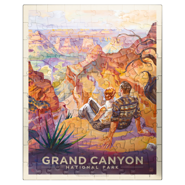 puzzleplate Grand Canyon National Park: A Grand Vista, Vintage Poster 100 Jigsaw Puzzle