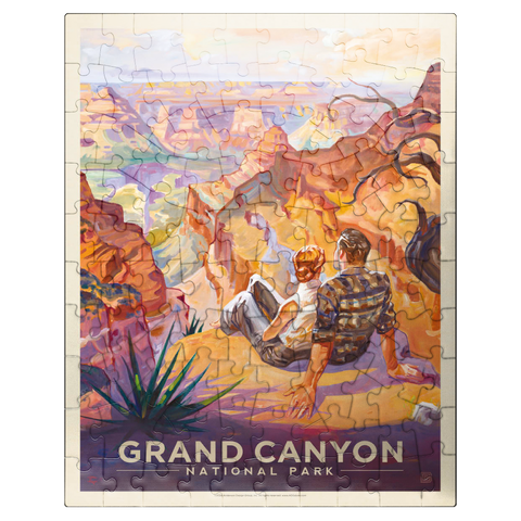 puzzleplate Grand Canyon National Park: A Grand Vista, Vintage Poster 100 Jigsaw Puzzle