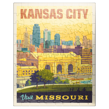 puzzleplate Missouri: Kansas City, Union Station, Vintage Poster 100 Jigsaw Puzzle
