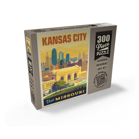 Missouri: Kansas City, Union Station, Vintage Poster 300 Jigsaw Puzzle box view2