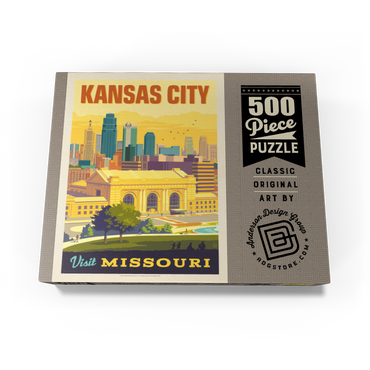 Missouri: Kansas City, Union Station, Vintage Poster 500 Jigsaw Puzzle box view3