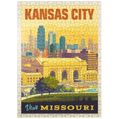 puzzleplate Missouri: Kansas City, Union Station, Vintage Poster 500 Jigsaw Puzzle