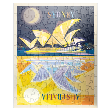 puzzleplate Australia: Sydney Opera House (Mod Design), Vintage Poster 100 Jigsaw Puzzle