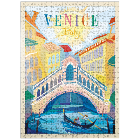 puzzleplate Italy, Venice: (Mod Design), Vintage Poster 500 Jigsaw Puzzle