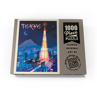 Japan: Tokyo (Mod Design), Vintage Poster 1000 Jigsaw Puzzle box view3