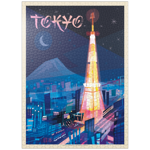 puzzleplate Japan: Tokyo (Mod Design), Vintage Poster 1000 Jigsaw Puzzle