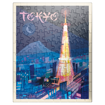 puzzleplate Japan: Tokyo (Mod Design), Vintage Poster 100 Jigsaw Puzzle