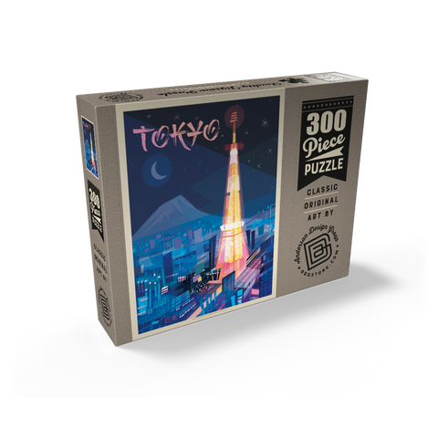 Japan: Tokyo (Mod Design), Vintage Poster 300 Jigsaw Puzzle box view2