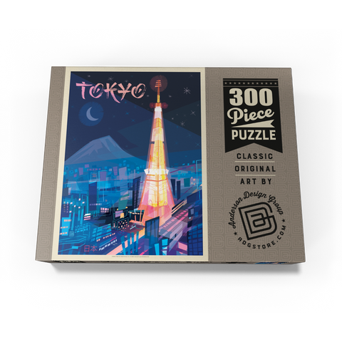 Japan: Tokyo (Mod Design), Vintage Poster 300 Jigsaw Puzzle box view3