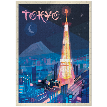 puzzleplate Japan: Tokyo (Mod Design), Vintage Poster 300 Jigsaw Puzzle