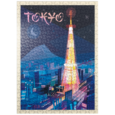 puzzleplate Japan: Tokyo (Mod Design), Vintage Poster 500 Jigsaw Puzzle