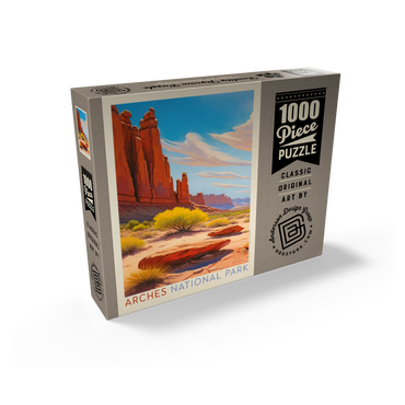 Arches National Park: Park Avenue Trailhead, Vintage Poster 1000 Jigsaw Puzzle box view2