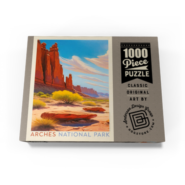 Arches National Park: Park Avenue Trailhead, Vintage Poster 1000 Jigsaw Puzzle box view3