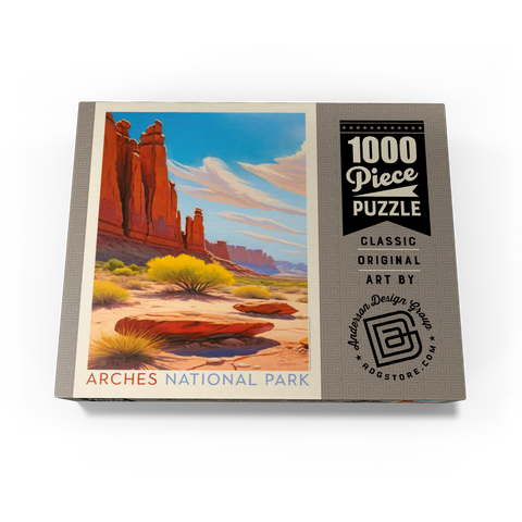 Arches National Park: Park Avenue Trailhead, Vintage Poster 1000 Jigsaw Puzzle box view3