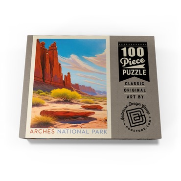 Arches National Park: Park Avenue Trailhead, Vintage Poster 100 Jigsaw Puzzle box view3