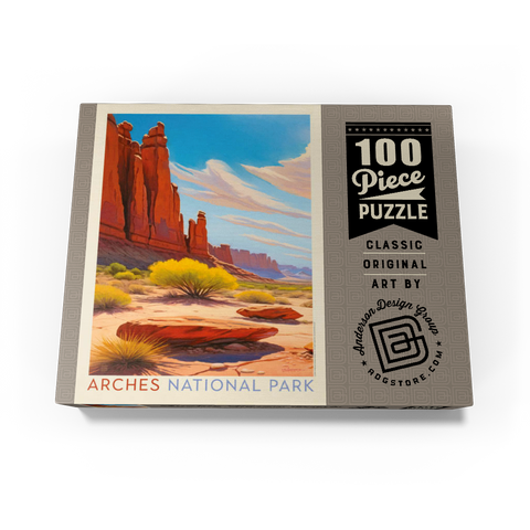 Arches National Park: Park Avenue Trailhead, Vintage Poster 100 Jigsaw Puzzle box view3