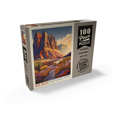 Big Bend National Park: Wonderland, Vintage Poster 100 Jigsaw Puzzle box view2