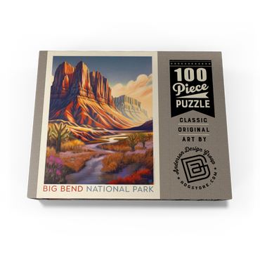 Big Bend National Park: Wonderland, Vintage Poster 100 Jigsaw Puzzle box view3