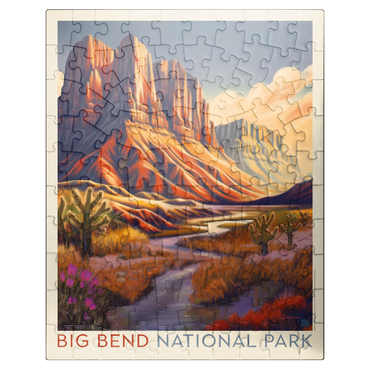 puzzleplate Big Bend National Park: Wonderland, Vintage Poster 100 Jigsaw Puzzle