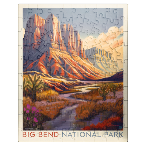 puzzleplate Big Bend National Park: Wonderland, Vintage Poster 100 Jigsaw Puzzle