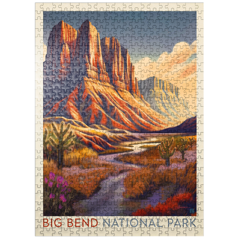 puzzleplate Big Bend National Park: Wonderland, Vintage Poster 500 Jigsaw Puzzle