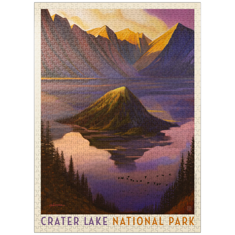 puzzleplate Crater Lake National Park: Morning Glory, Vintage Poster 1000 Jigsaw Puzzle