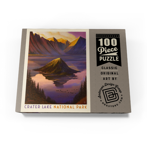 Crater Lake National Park: Morning Glory, Vintage Poster 100 Jigsaw Puzzle box view3