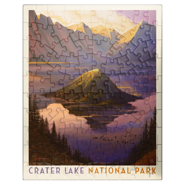 puzzleplate Crater Lake National Park: Morning Glory, Vintage Poster 100 Jigsaw Puzzle