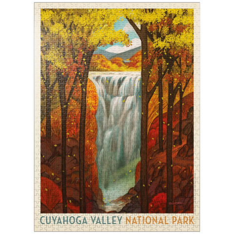 puzzleplate Cuyahoga Valley National Park: Autumn Glory, Vintage Poster 1000 Jigsaw Puzzle