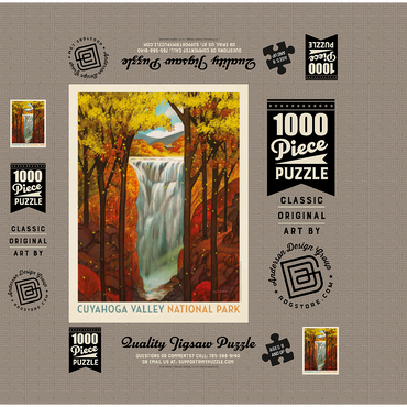 Cuyahoga Valley National Park: Autumn Glory, Vintage Poster 1000 Jigsaw Puzzle box 3D Modell