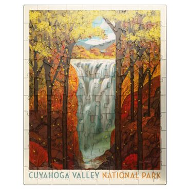 puzzleplate Cuyahoga Valley National Park: Autumn Glory, Vintage Poster 100 Jigsaw Puzzle