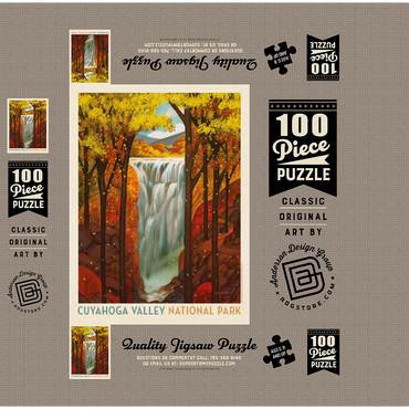 Cuyahoga Valley National Park: Autumn Glory, Vintage Poster 100 Jigsaw Puzzle box 3D Modell