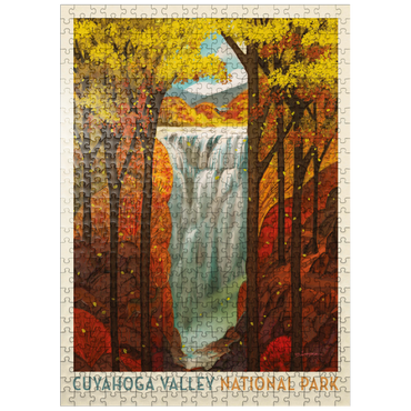 puzzleplate Cuyahoga Valley National Park: Autumn Glory, Vintage Poster 500 Jigsaw Puzzle