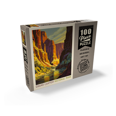 Grand Canyon National Park: Refreshing Shade, Vintage Poster 100 Jigsaw Puzzle box view2