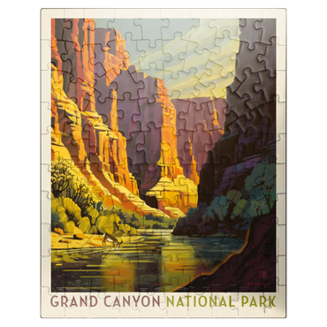 puzzleplate Grand Canyon National Park: Refreshing Shade, Vintage Poster 100 Jigsaw Puzzle