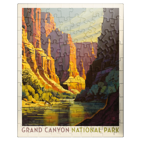 puzzleplate Grand Canyon National Park: Refreshing Shade, Vintage Poster 100 Jigsaw Puzzle