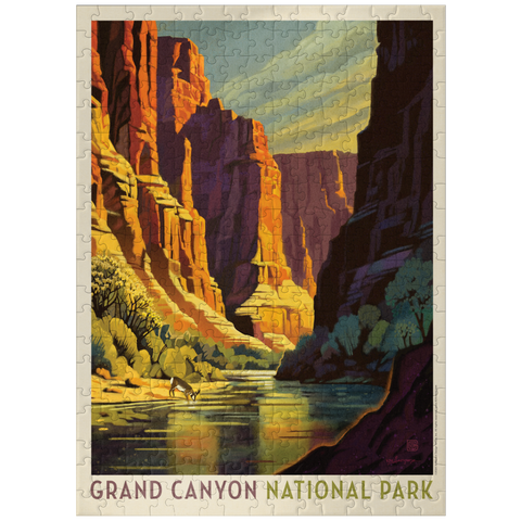 puzzleplate Grand Canyon National Park: Refreshing Shade, Vintage Poster 300 Jigsaw Puzzle