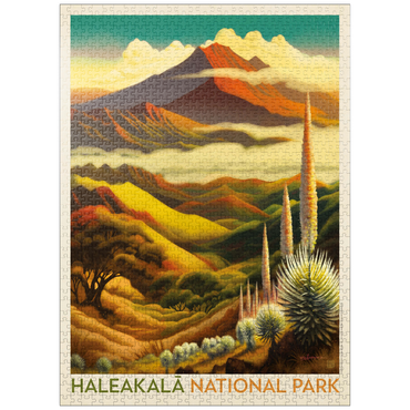 puzzleplate Haleakalā National Park: Above The Clouds, Vintage Poster 1000 Jigsaw Puzzle